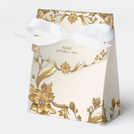 Golden Wavy verlaat Floral Favoriete Box Bedankdoosjes
