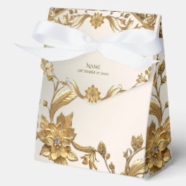 Golden Wavy verlaat Floral Favoriete Box Bedankdoosjes