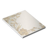 Golden Wavy verlaat Floral Notitieblok (Schuin)