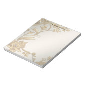 Golden Wavy verlaat Floral Notitieblok (Linkerzijde)