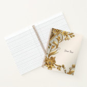 Golden Wavy verlaat Floral Notitieboek (Binnen)