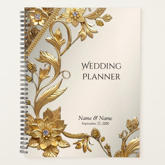 Golden Wavy verlaat Floral Planner (Voorkant)
