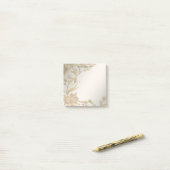 Golden Wavy verlaat Floral Post het merkt op Post-it® Notes (Op bureau)