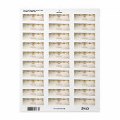 Golden Wavy verlaat Floral Retour Adreslabel Etiket (Full Sheet)