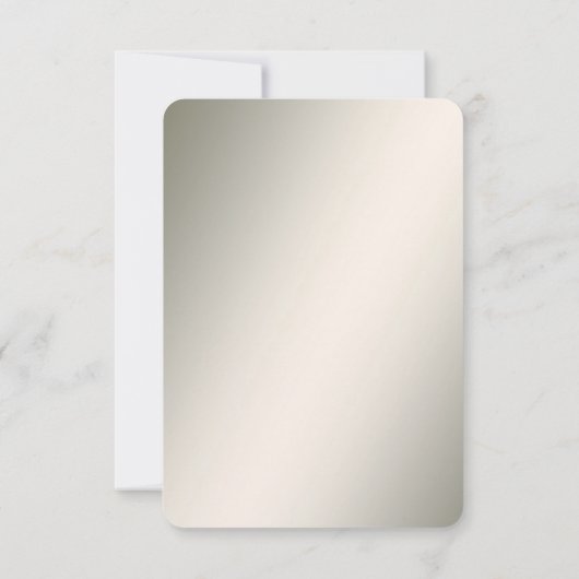 Golden Wavy verlaat Floral RSVP-kaart RSVP Kaartje (Achterkant)