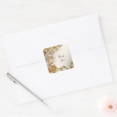 Golden Wavy verlaat Floral Sticker (Envelop)