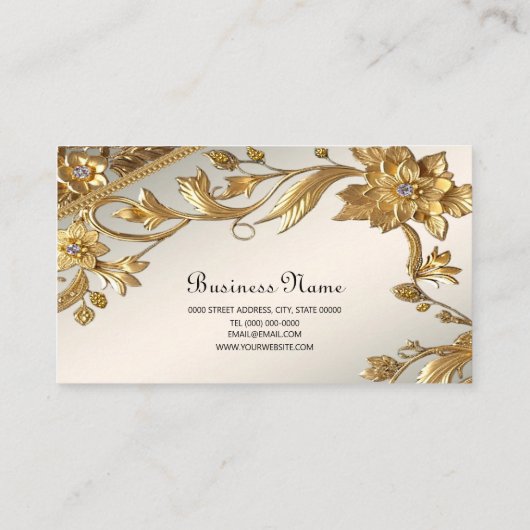 Golden Wavy verlaat Floral Visitekaartje (Achterkant)