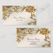 Golden Wavy verlaat Floral Visitekaartje (Voorkant / Achterkant)
