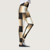 Golden Weave Design ~ Tan ~ Black ~ Gold ~ Leggings (Rechts)