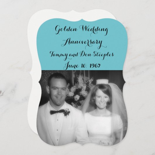 Golden Weddenschap Jubileum #3 Kleur 6DC5D0 Kaart (Voorkant / Achterkant)