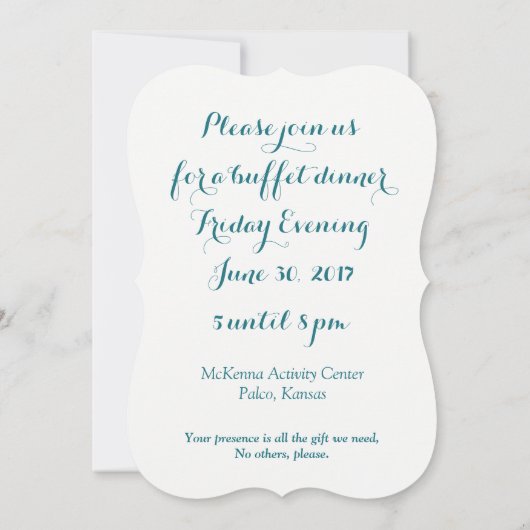 Golden Weddenschap Jubileum #3 Kleur 6DC5D0 Kaart (Achterkant)