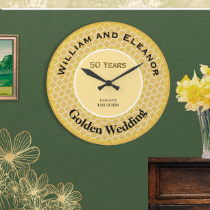 Golden Wedding 50e Jubileum 50 jaar honingraat Grote Klok