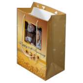 Golden Wedding 50e Jubileum Medium Cadeauzakje (Voorkant Gekanteld)
