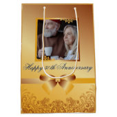 Golden Wedding 50e Jubileum Medium Cadeauzakje (Achterkant)