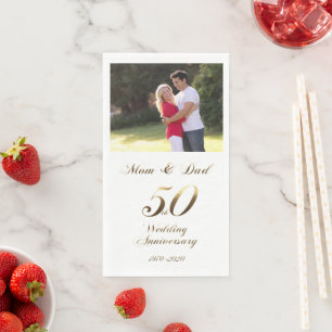 Golden Wedding 50ste Jubileum Servet