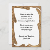 Golden Wedding 50th Jubileum Bedankkaart (Achterkant)