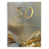 Golden Wedding 50th Jubileum Elegant Faux Gold Notitieboek (Voorkant)