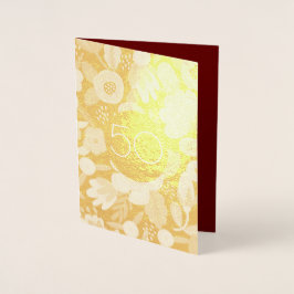 Golden Wedding 50th Jubileum Folie Kaarten