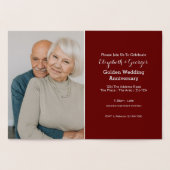 Golden Wedding 50th Jubileum Folie Kaarten (Binnen)