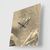 Golden Wedding 50th Jubileum Parents Faux Gold Vierkante Klok (Hoek)