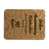 Golden Wedding 50th Jubileum Party Rag Dolls Magneet (Horizontaal)