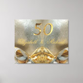 Golden Wedding 50th Wedding Jubileum Gold Canvas Afdruk (Voorkant)