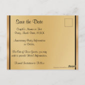 Golden Wedding Anniversary Save the Date Cards Briefkaart (Achterkant)