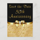 Golden Wedding Anniversary Save the Date Cards Briefkaart (Voorkant)