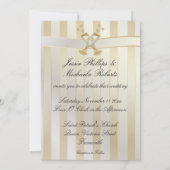 Golden Wedding Champagne en hart Kaart (Achterkant)