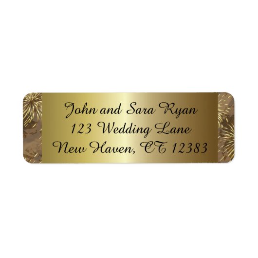 Golden Wedding Fireworks Etiket (Voorkant)
