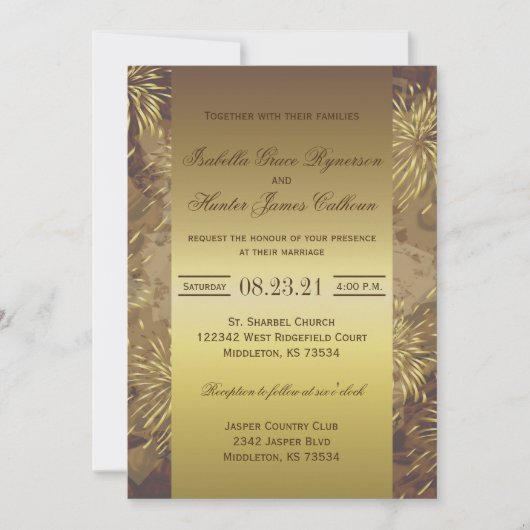 Golden Wedding Fireworks Kaart (Voorkant)