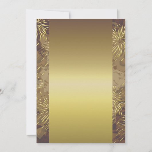 Golden Wedding Fireworks Kaart (Achterkant)