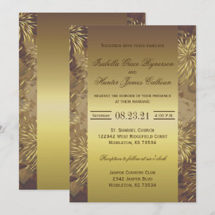 Golden Wedding Fireworks Kaart