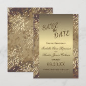 Golden Wedding Fireworks Save The Date (Voorkant / Achterkant)
