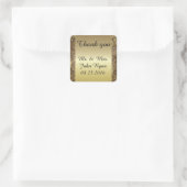 Golden Wedding Fireworks Vierkante Sticker (Tas)