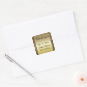 Golden Wedding Fireworks Vierkante Sticker (Envelop)