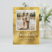 Golden Wedding Foto Bedankt Card (Staand voorkant)