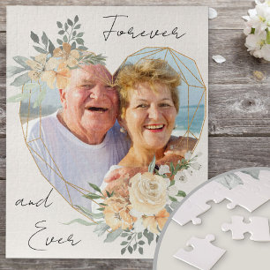 Golden Wedding Heart Forever en Ever Foto Legpuzzel