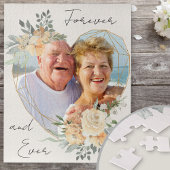 Golden Wedding Heart Forever en Ever Foto Legpuzzel