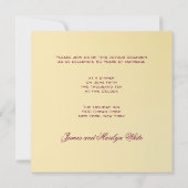 Golden Wedding Invitation Kaart (Achterkant)
