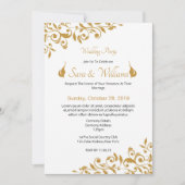 Golden Wedding Invitation Kaart (Voorkant)