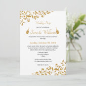 Golden Wedding Invitation Kaart (Staand voorkant)