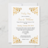 Golden Wedding Invitation Kaart (Voorkant)