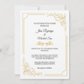 Golden Wedding Invitation Kaart (Voorkant)