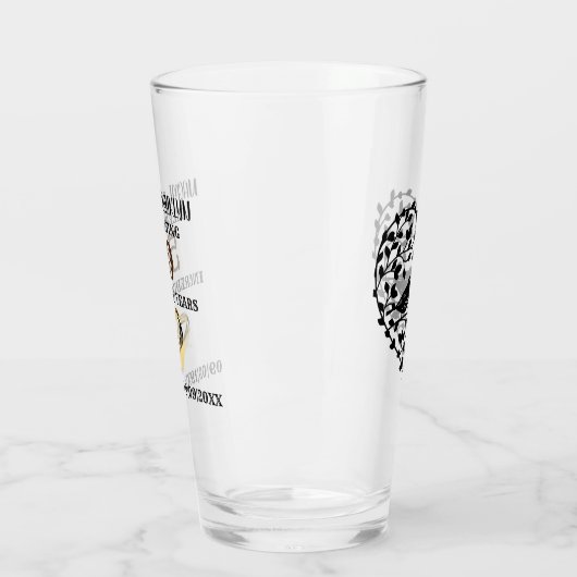 Golden Wedding Jubileum 50 jaar herdenking Glas (Links)