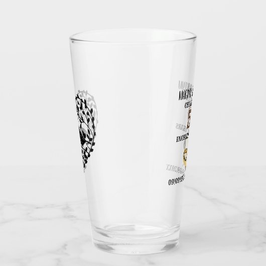 Golden Wedding Jubileum 50 jaar herdenking Glas (Rechts)