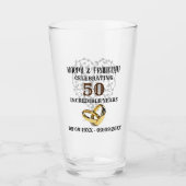 Golden Wedding Jubileum 50 jaar herdenking Glas (Voorkant)