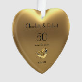 Golden Wedding Jubileum 50 jaar herdenking Ornament (voorkant)