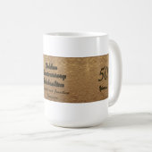 Golden Wedding Jubileum, 50th, naam, koffie Mok (Voorkant rechts)
