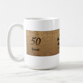 Golden Wedding Jubileum, 50th, naam, koffie Mok (Links)